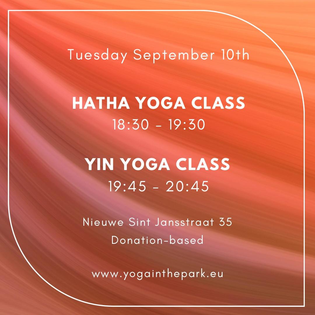 Hatha and Yin Yoga evening – Tuesday 10 Sep @ Nieuwe Sint Jansstraat 35