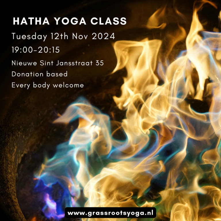 Yoga class Tues 12th Nov, 19.00-20.15 @ Nieuwe Sint Jansstraat 35
