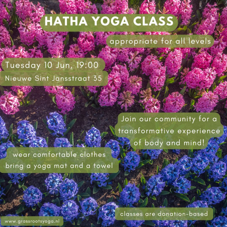 Yoga class Tuesday 10 June, 19:00-20:15 @Nieuwe Sint Jansstraat 35