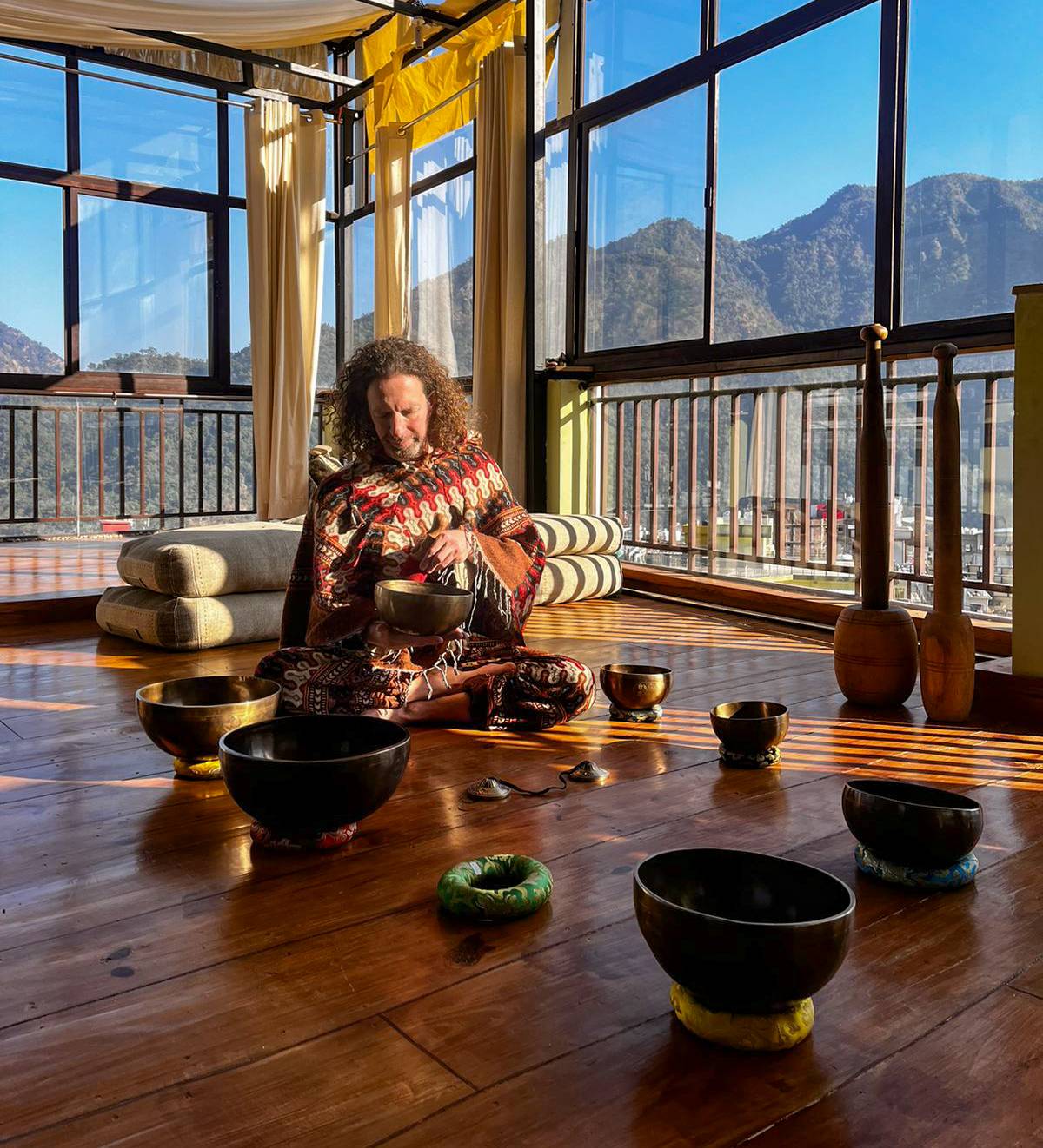 Sound healing at Aavya Wellness Retreat Center